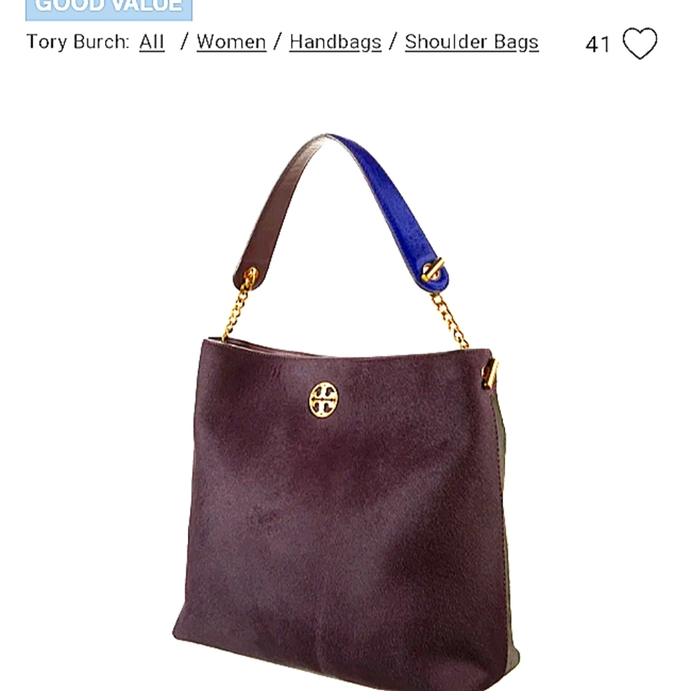 Tory Burch Calf Hair Color Block Shoulder Bag.  13